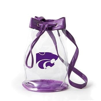 Desden Purse Closeout:Madison Clear Bucket Bag- Kansas State