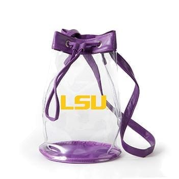 Closeout:Madison Clear Bucket Bag- LSU