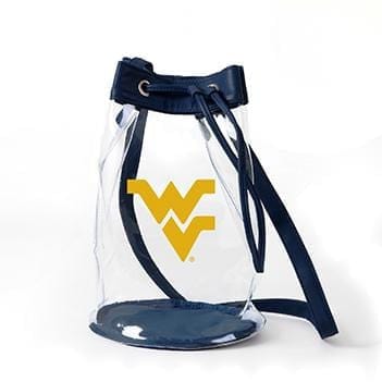Desden Purse Closeout:Madison Clear Bucket Bag- West Virginia