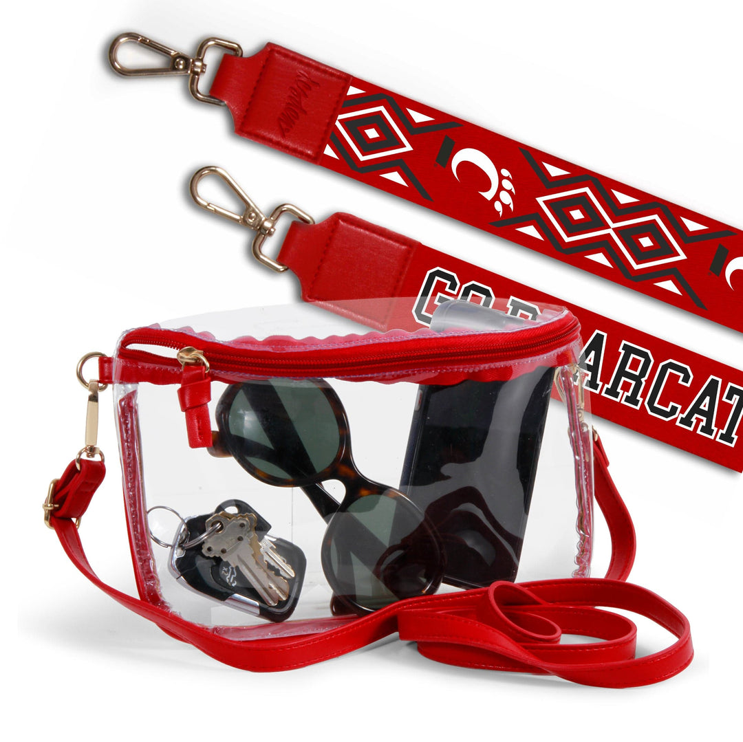 Bags, Beaded Go Red Go Bearcats Black Purse Strap