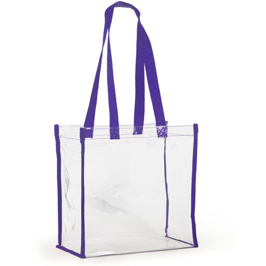 Clear Stadium Tote in Purple, stadium-approved, by Desden