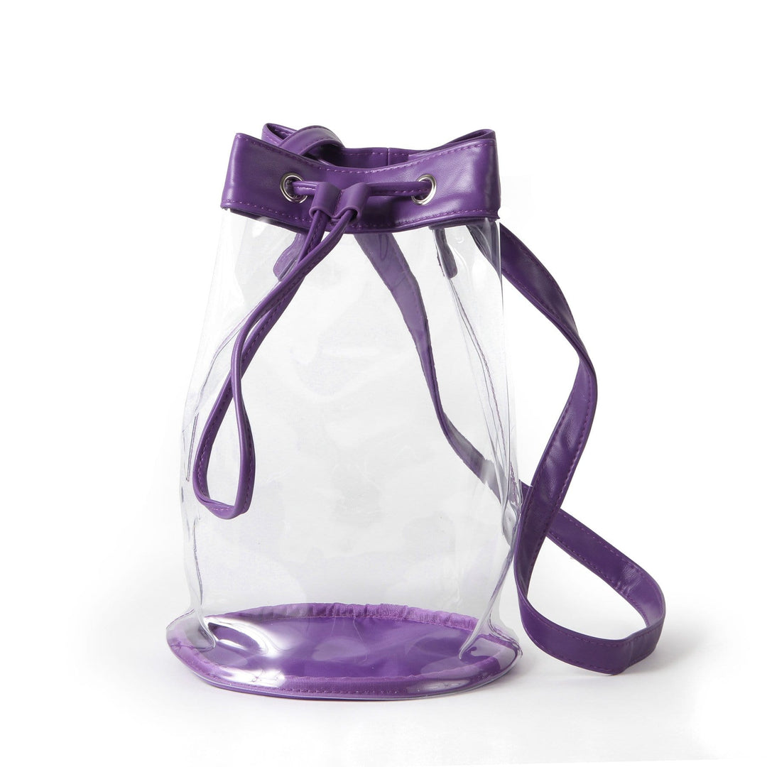 Desden Purse Purple Closeout:Madison Clear Bucket Bag - Purple