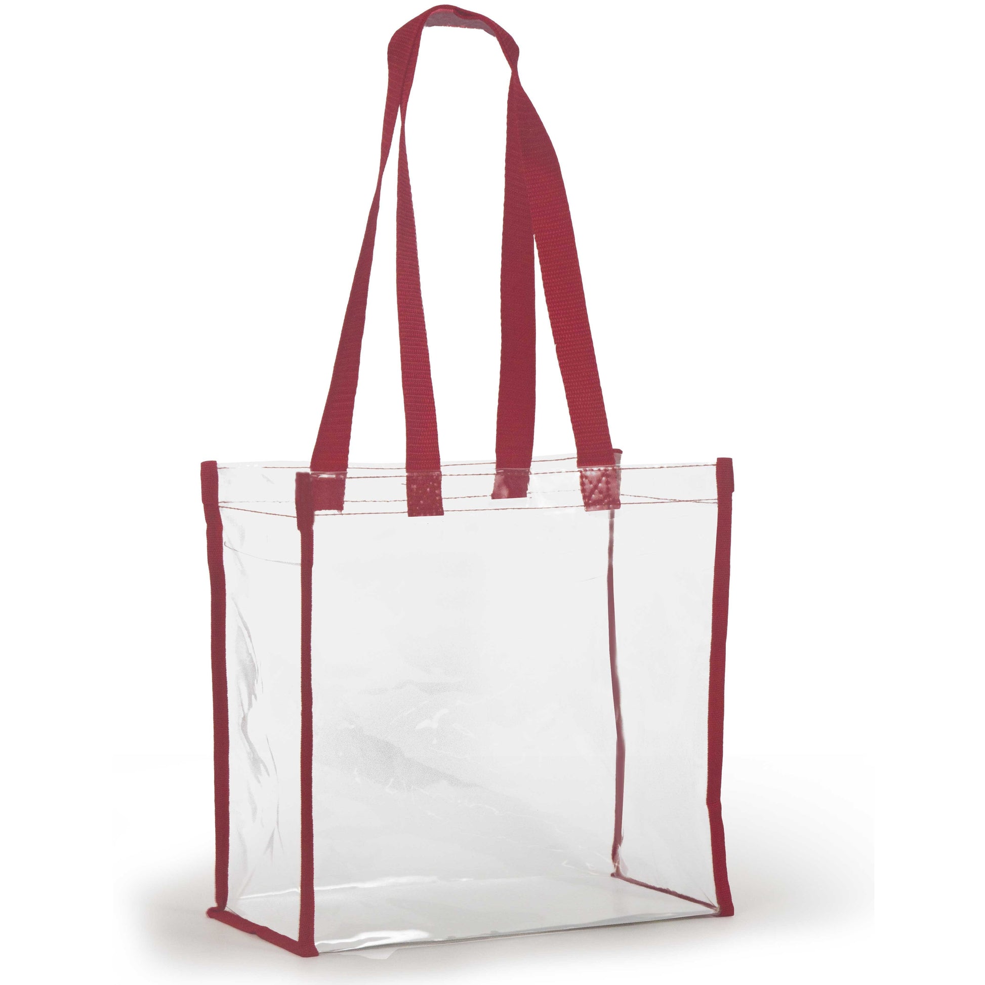 Clear Stadium Tote in Red, stadium-approved, by Desden